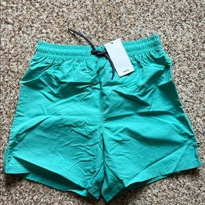 Boy’s Turquoise Swim/Beach Shorts with Drawstring Size 13-14
